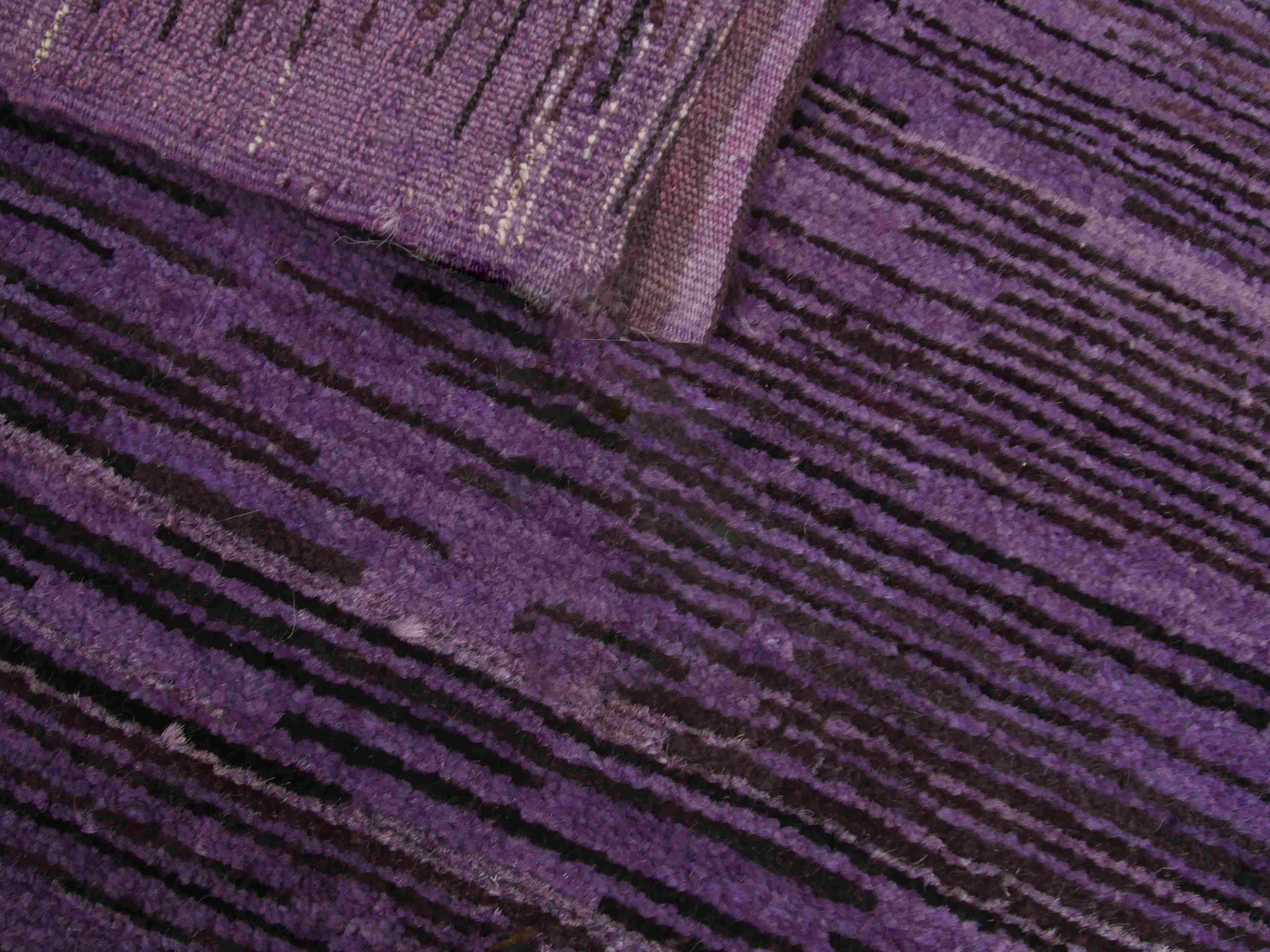 Purple Handwoven Wool Rug - Modern Design Carpet | 244x336 cm - 8x11 ft | HL033611 6 modern handwoven rug purple