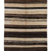 brown striped wool rug