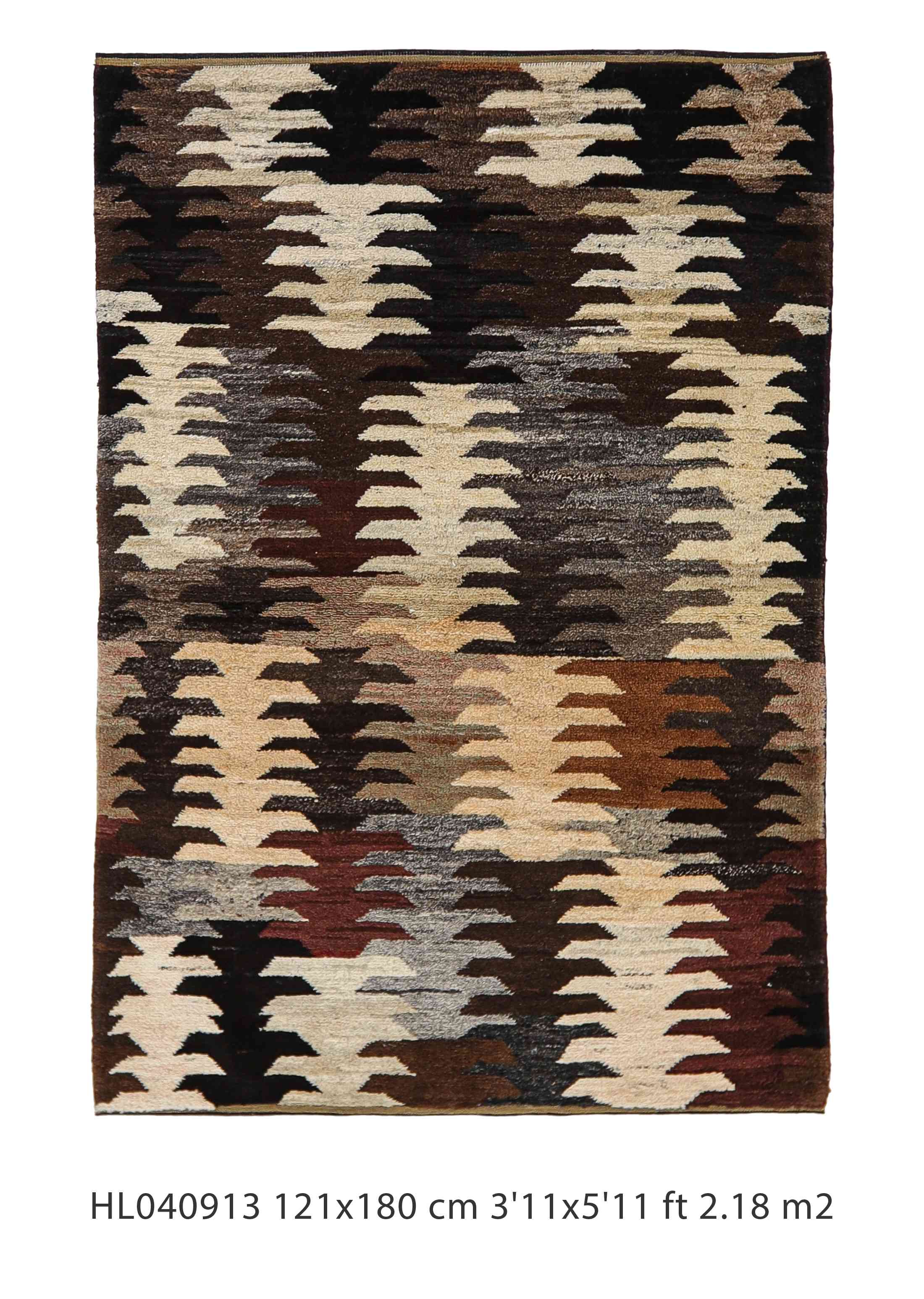 handmade Turkish rug upcycled wool