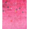 hand-woven pink dyed wool carpet