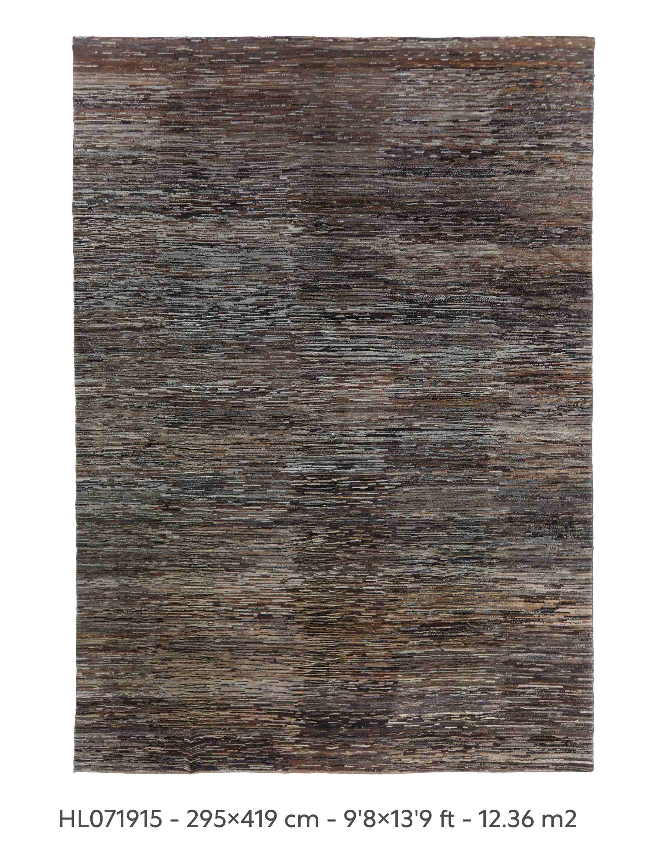 brown large area modern rug wool upcycled