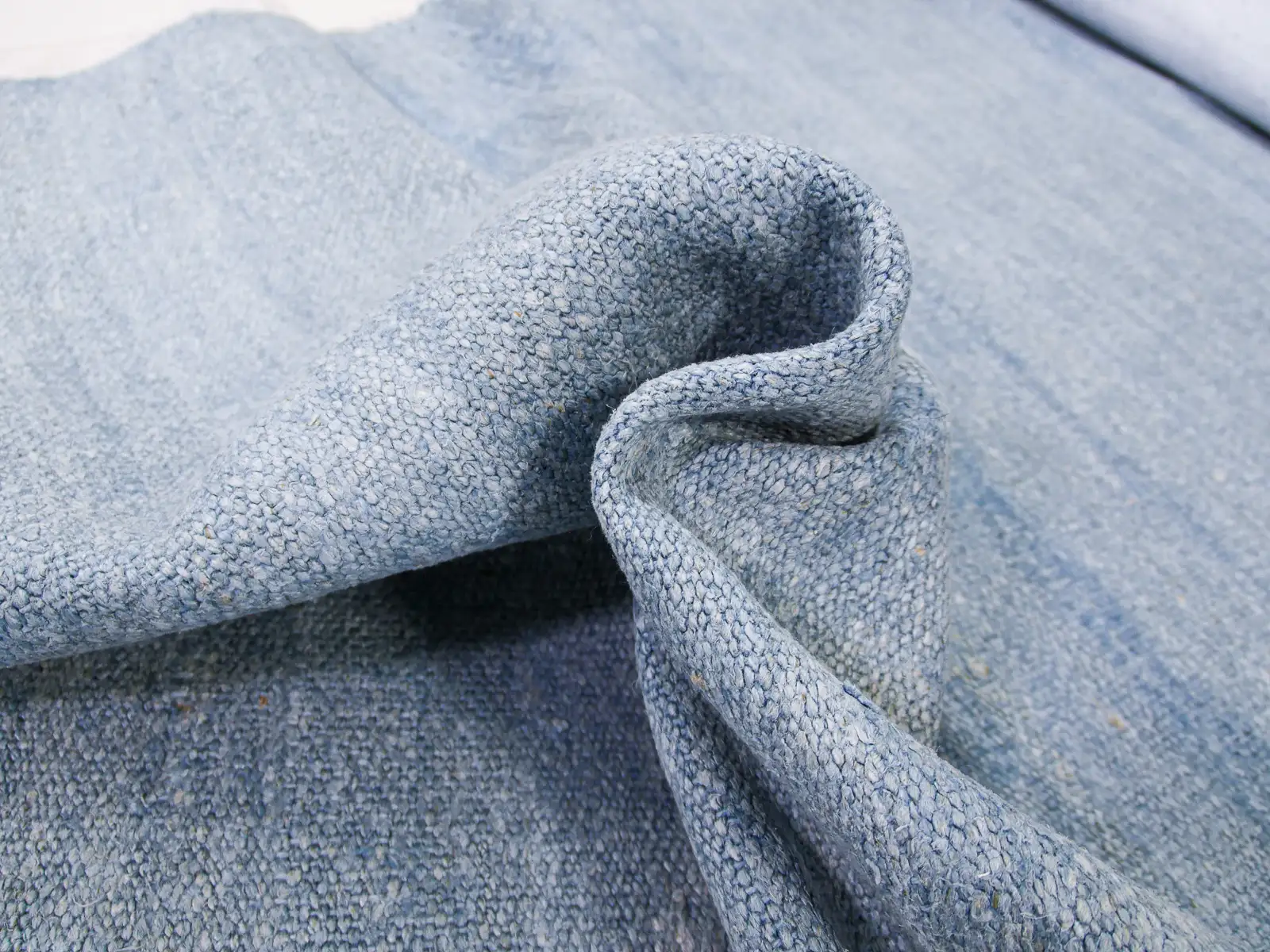 Natural Hemp Upholstery Indigo Color 54" 9 Natural Hemp Upholstery Indigo Color 54" - Image 7
