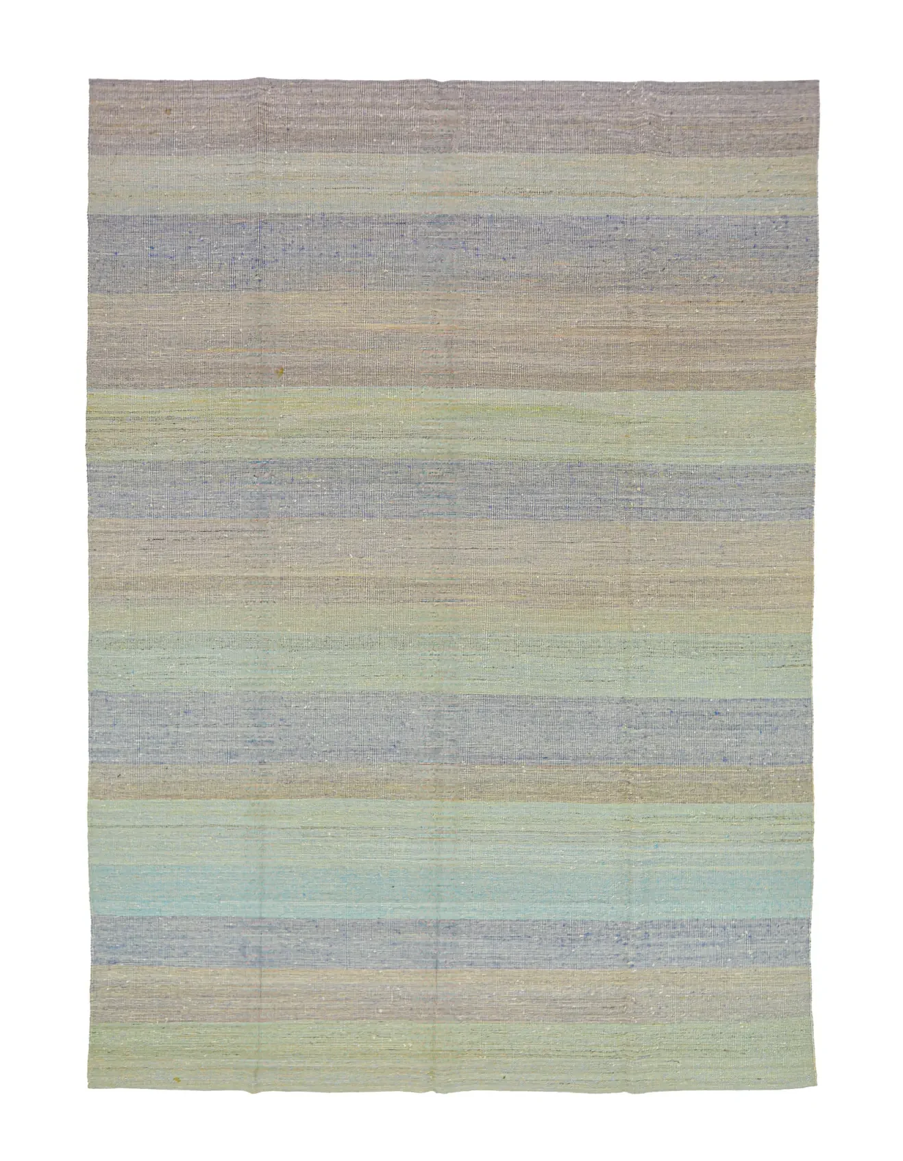 Pastel color striped kilim rug