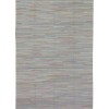 modern design grey kilim rug with thin red yellow blue lines stripes