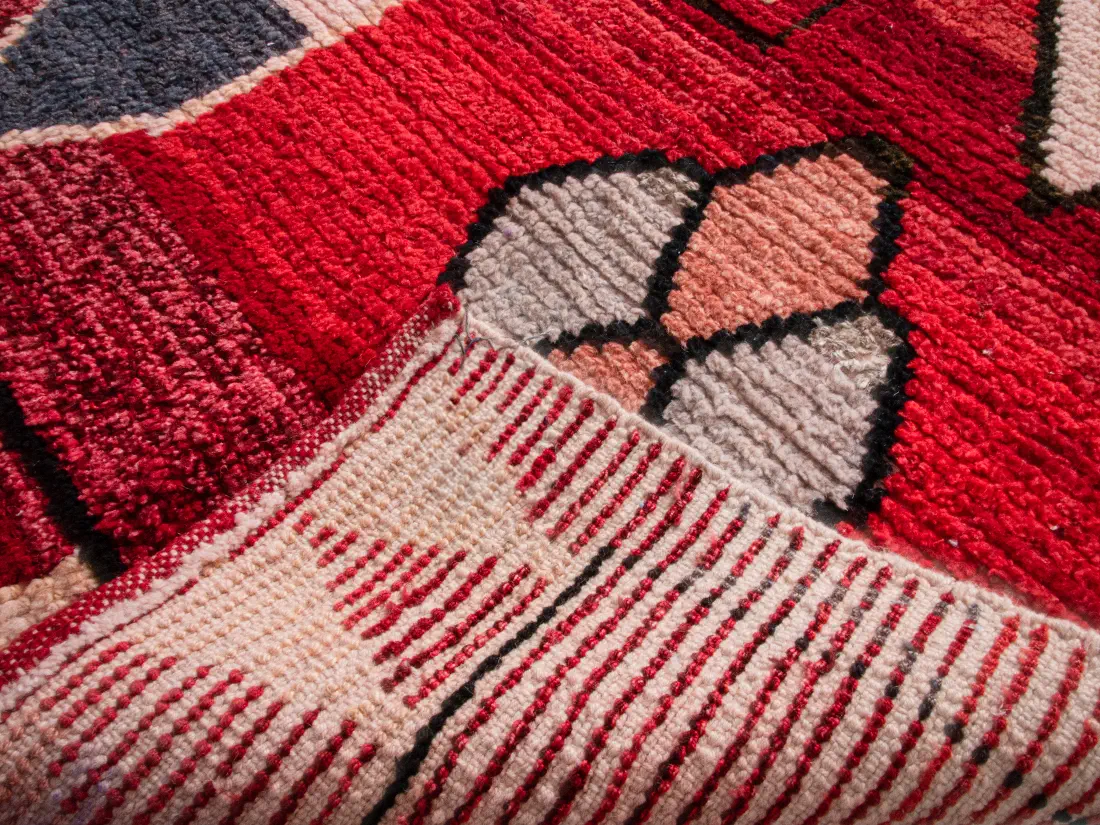 red color tribal pattern large rug