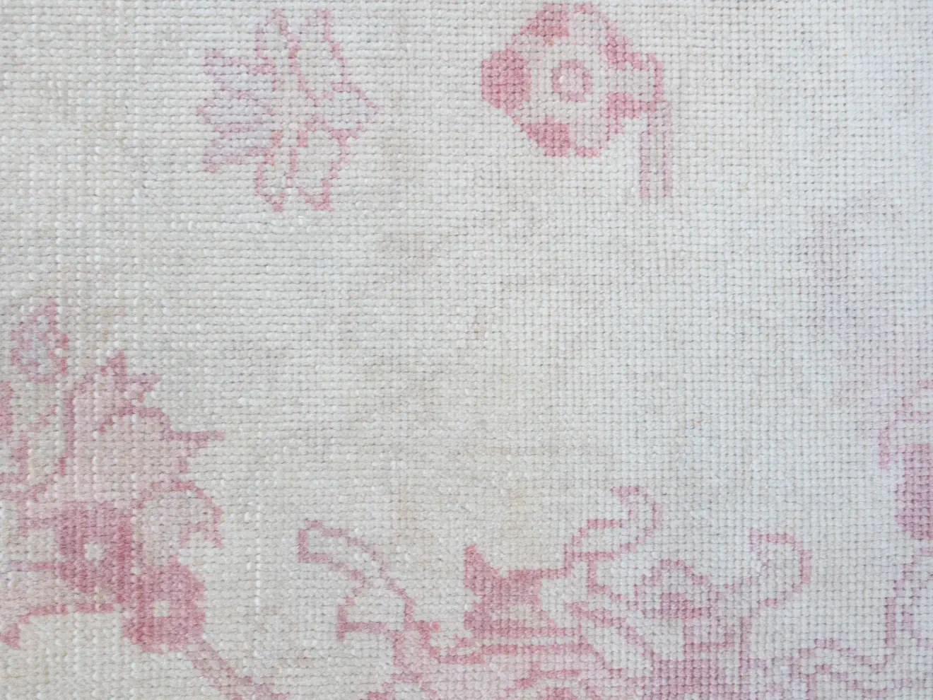 floral design pink ivory off white accent rug