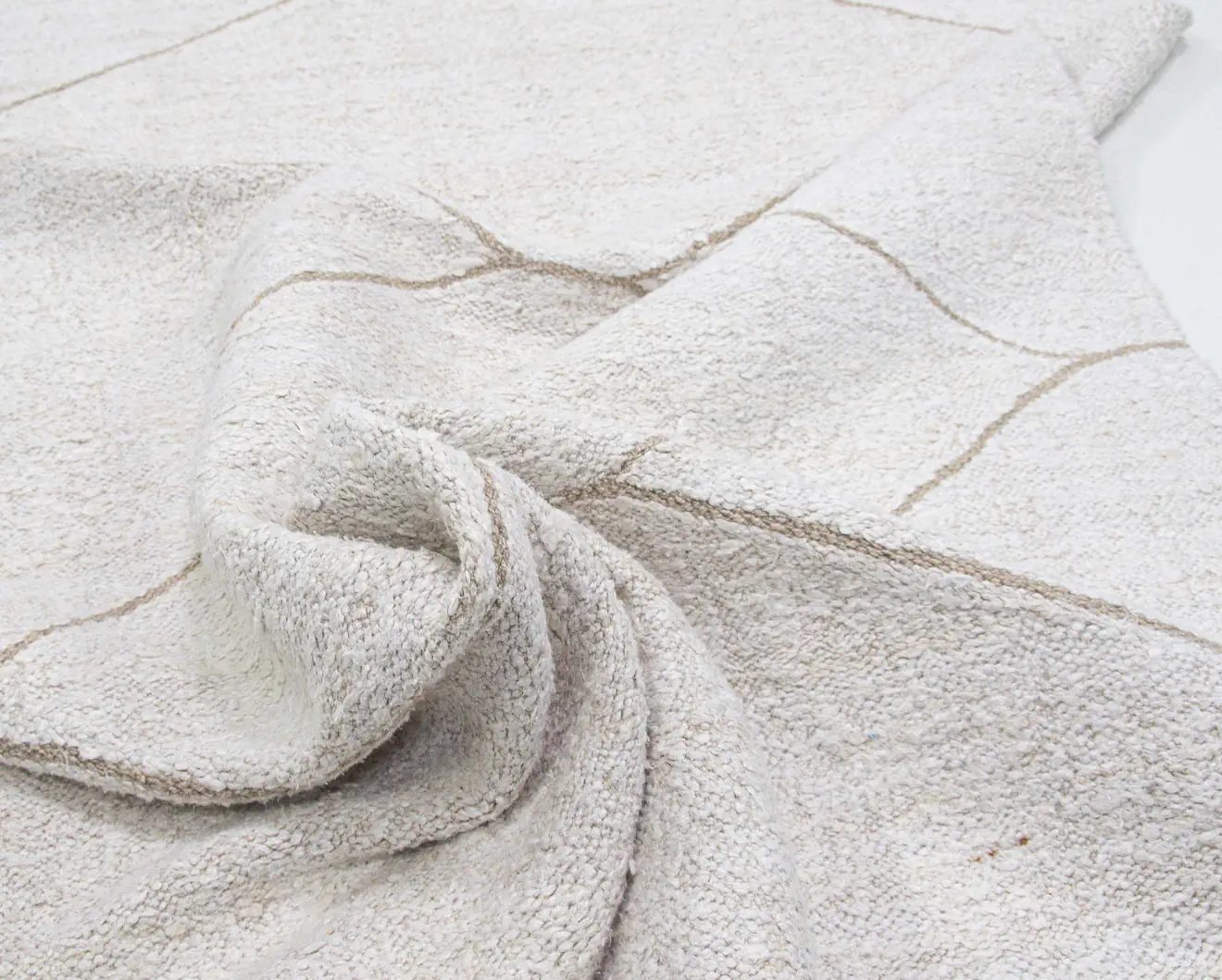 ivory color off white hemp extra long new kilim runner rug