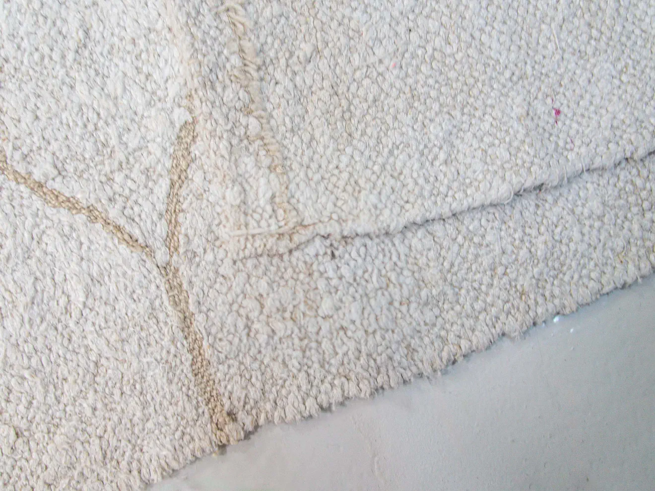 Unwind in Endless Ivory: 34ft Knotisse Runner, Modern Serenity Underfoot | 4x34 ft - 100x1000 cm | KL271521 5 ivory color off white hemp extra long new kilim runner rug