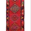 red orange color vibrant vintage runner rug