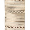 vintage Anatolian ivory brown kilim runner rug