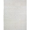 Handwoven Large Soumak Rug Off White Ivory geometrical pattern