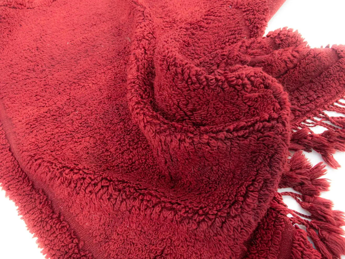 Vintage Tulu Rug Solid Red