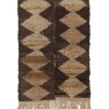 Brown, beige tone framed, high pile, , diamond pattern tulu rug