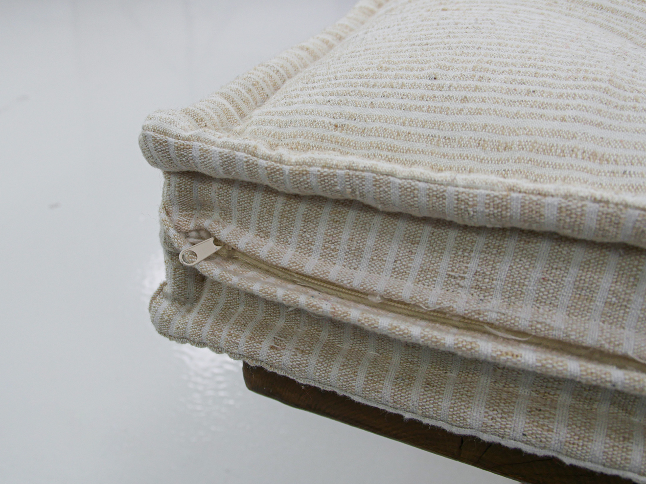 Handmade Cotton Floor Cushion - 40x80in | 100x200cm apx | YM003 9 white cotton floor cushion daybed