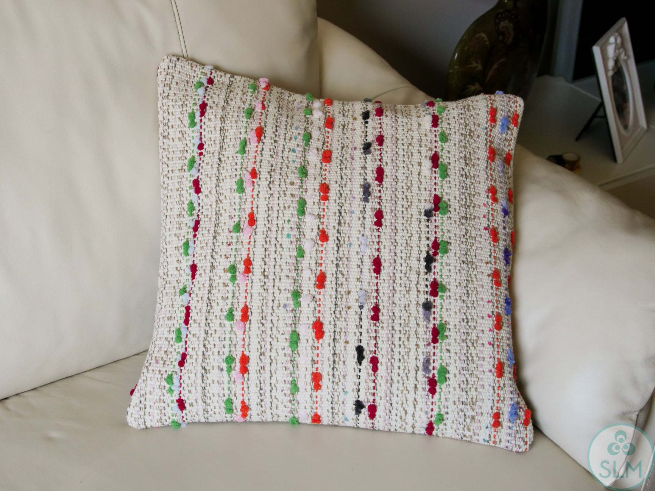 Handmade hemp cotton jutte throw pillow cover