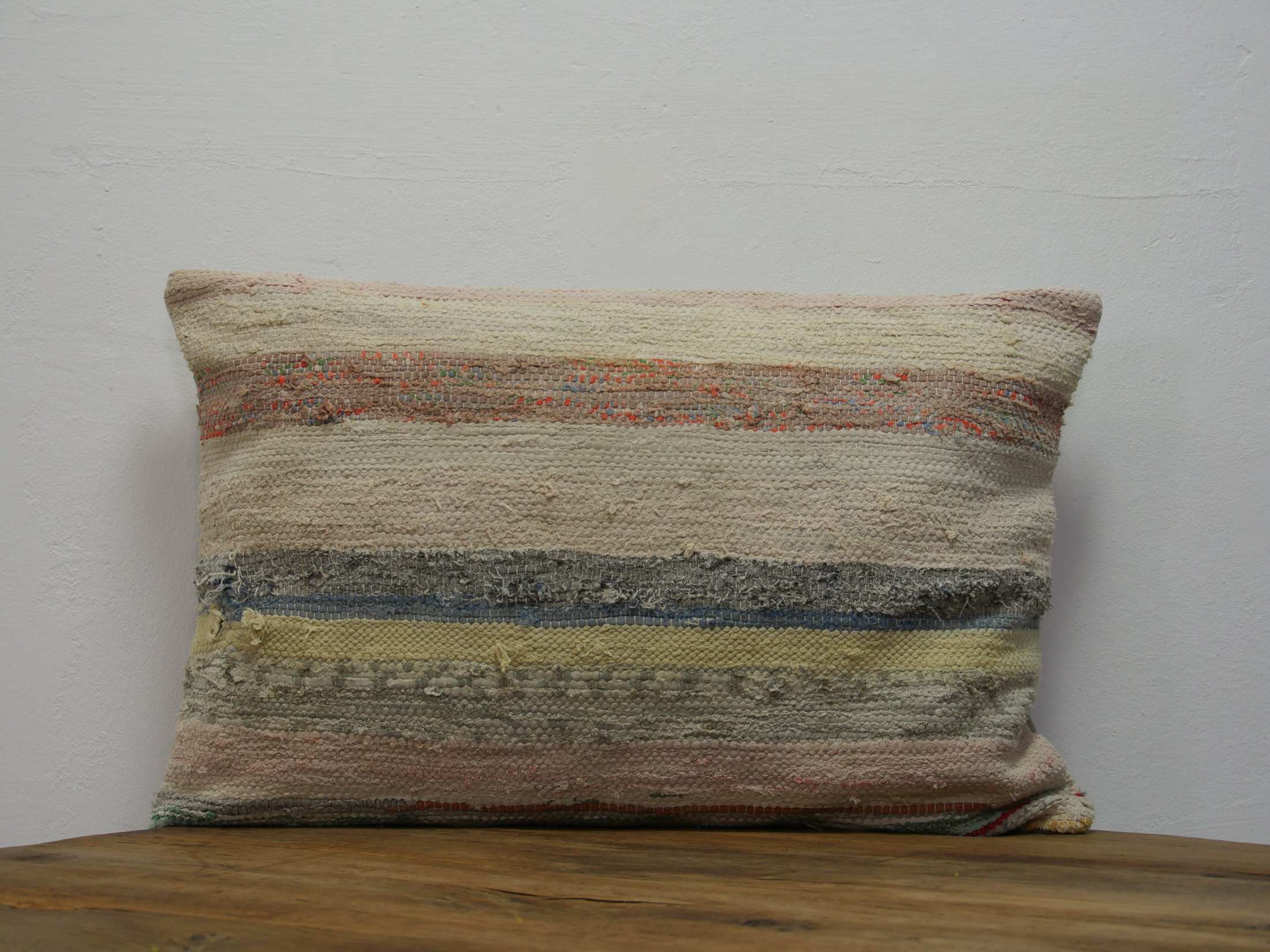 Handmade hemp cotton jutte throw pillow cover