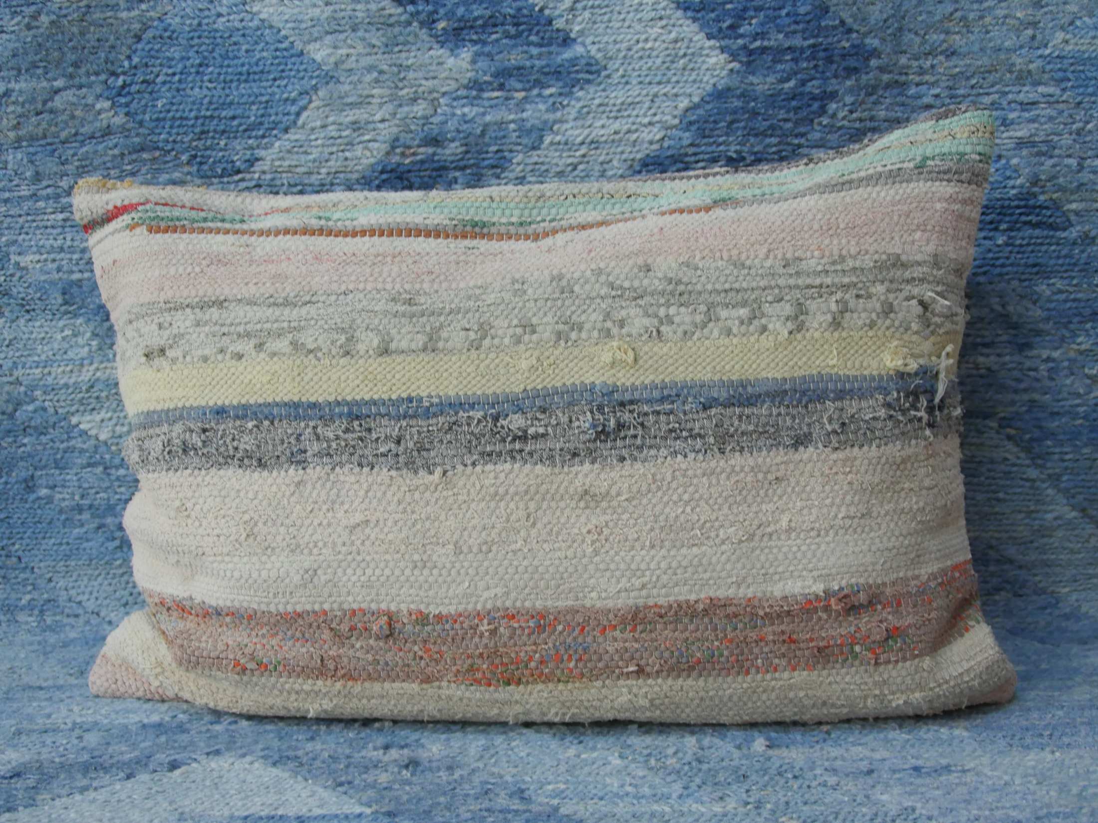 Handmade hemp cotton jutte throw pillow cover