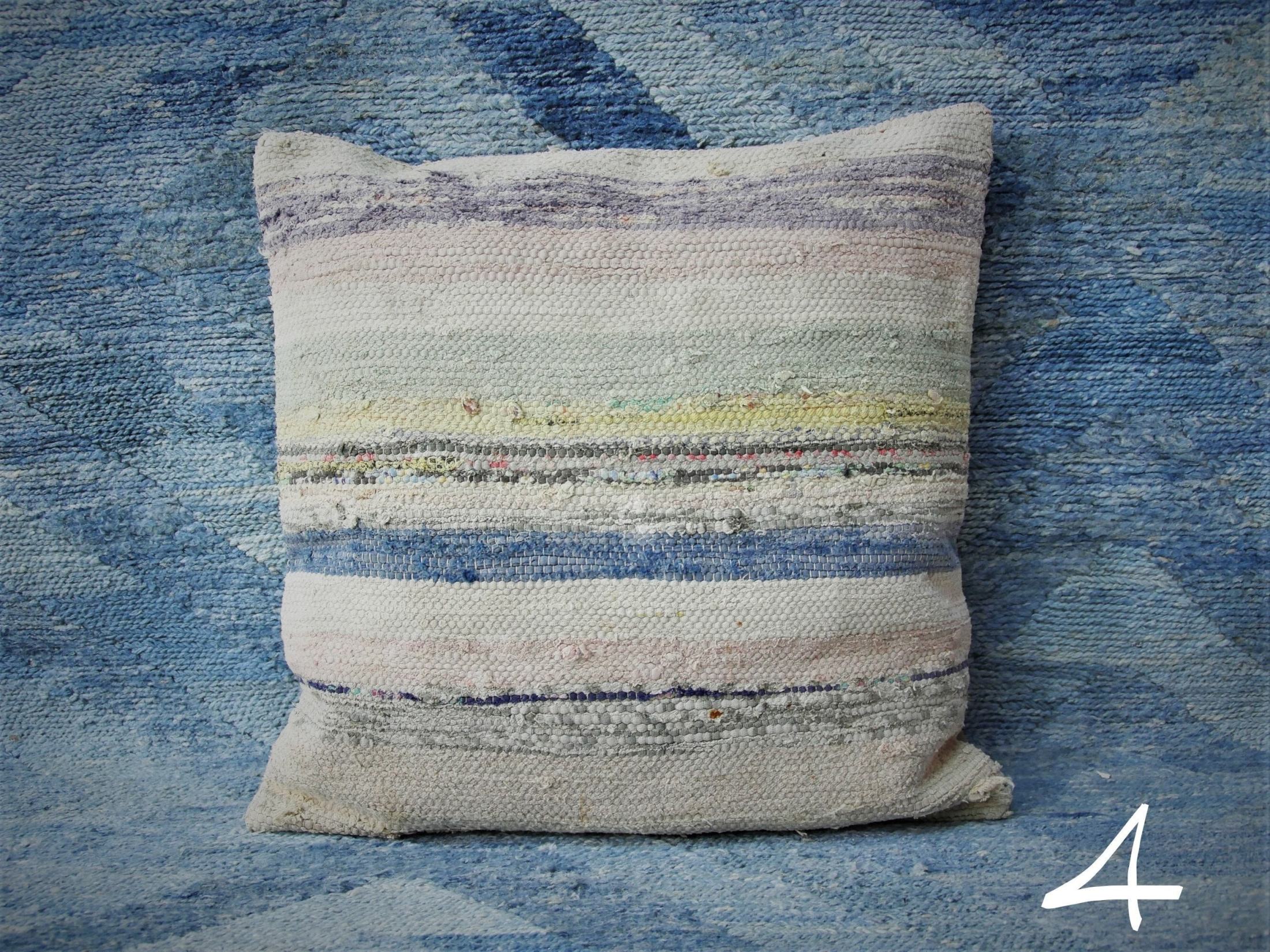 Handmade hemp cotton jutte throw pillow cover