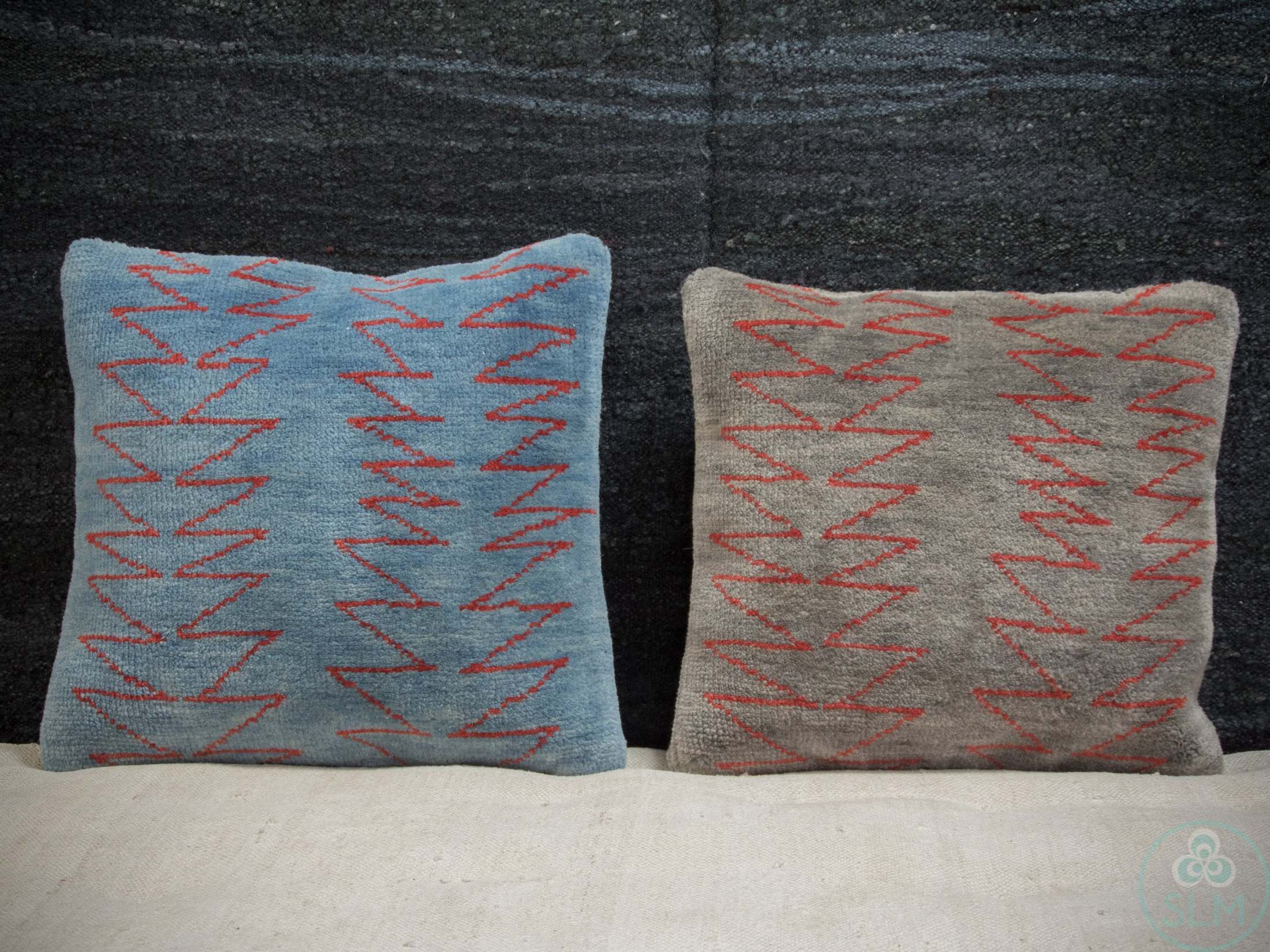 Handmade hemp cotton jutte throw pillow cover