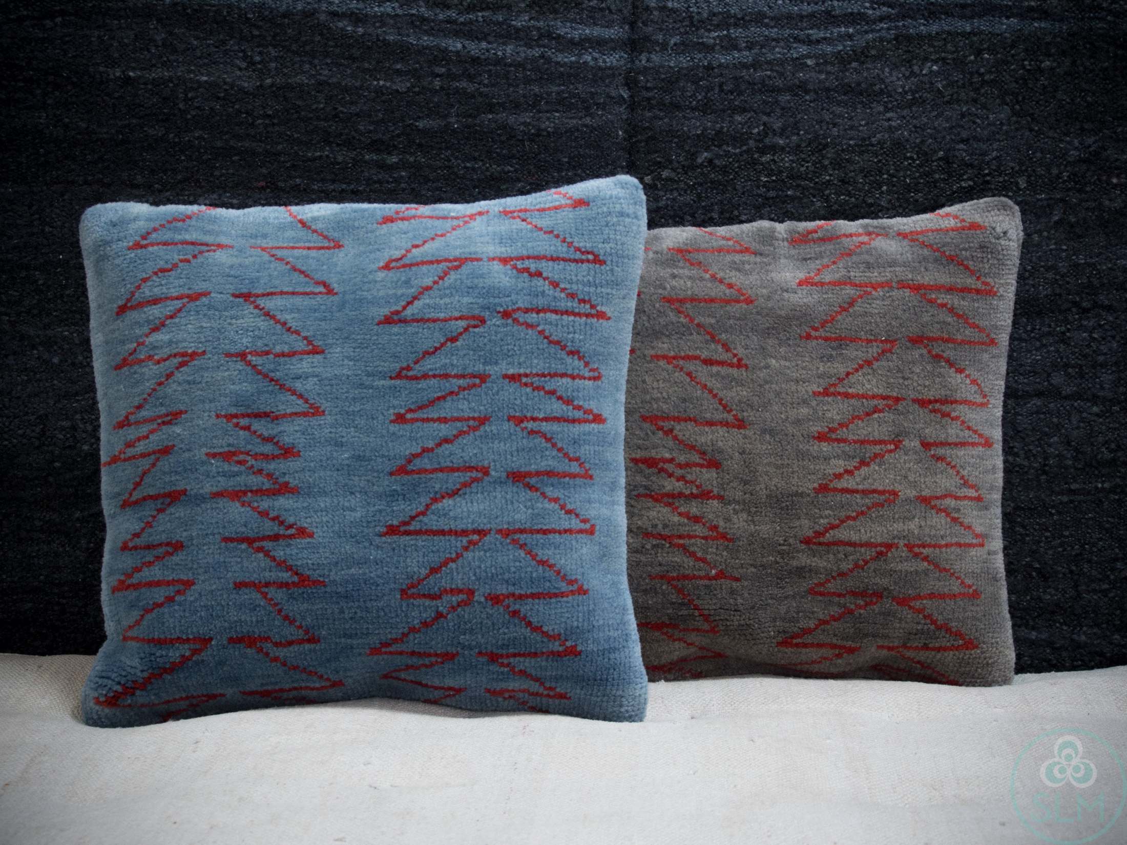 Handmade hemp cotton jutte throw pillow cover