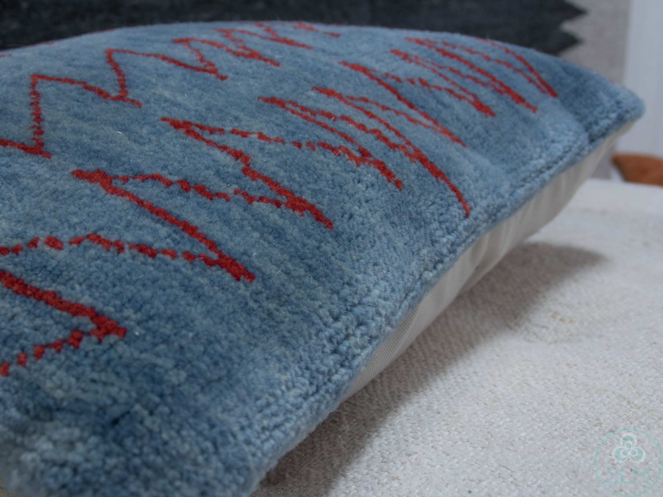 Handmade hemp cotton jutte throw pillow cover