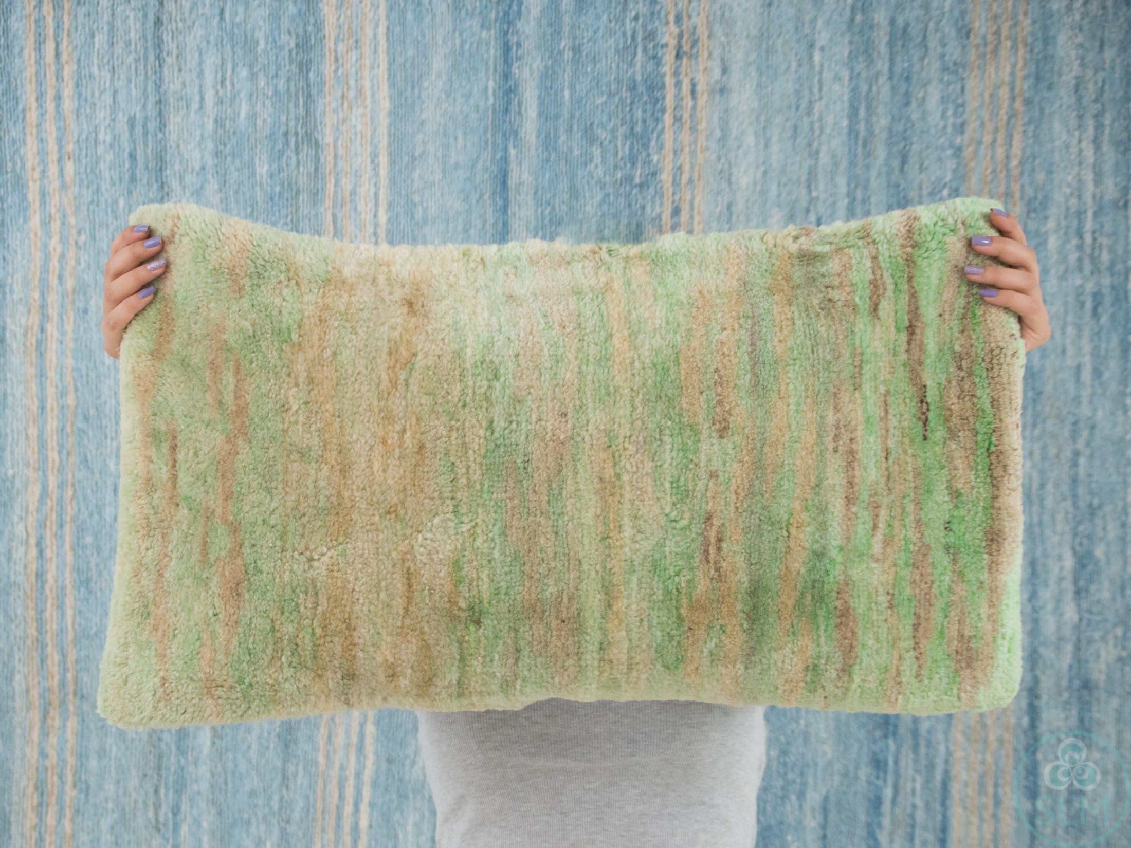 Handmade hemp cotton jutte throw pillow cover