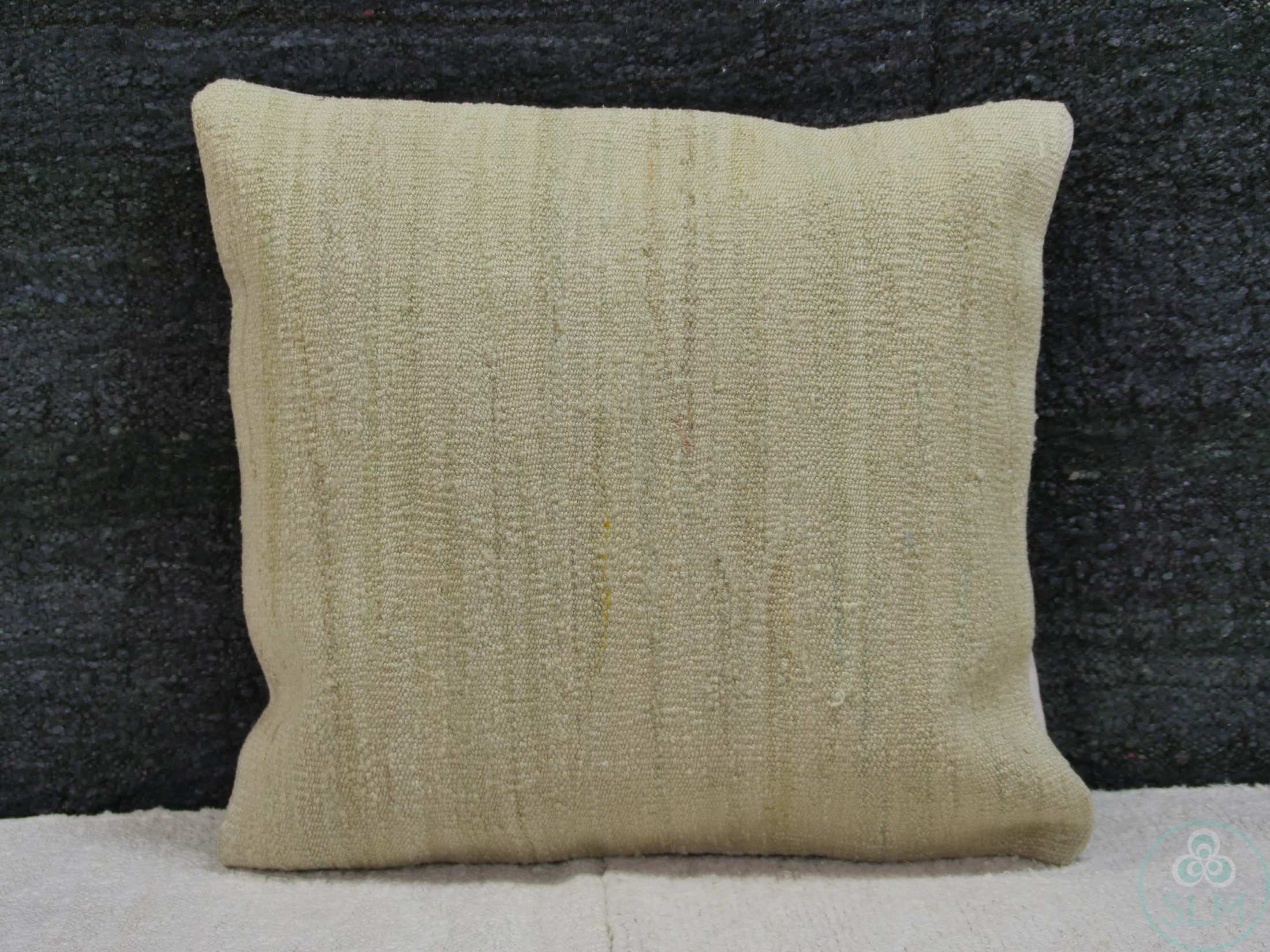 Handmade hemp cotton jutte throw pillow cover
