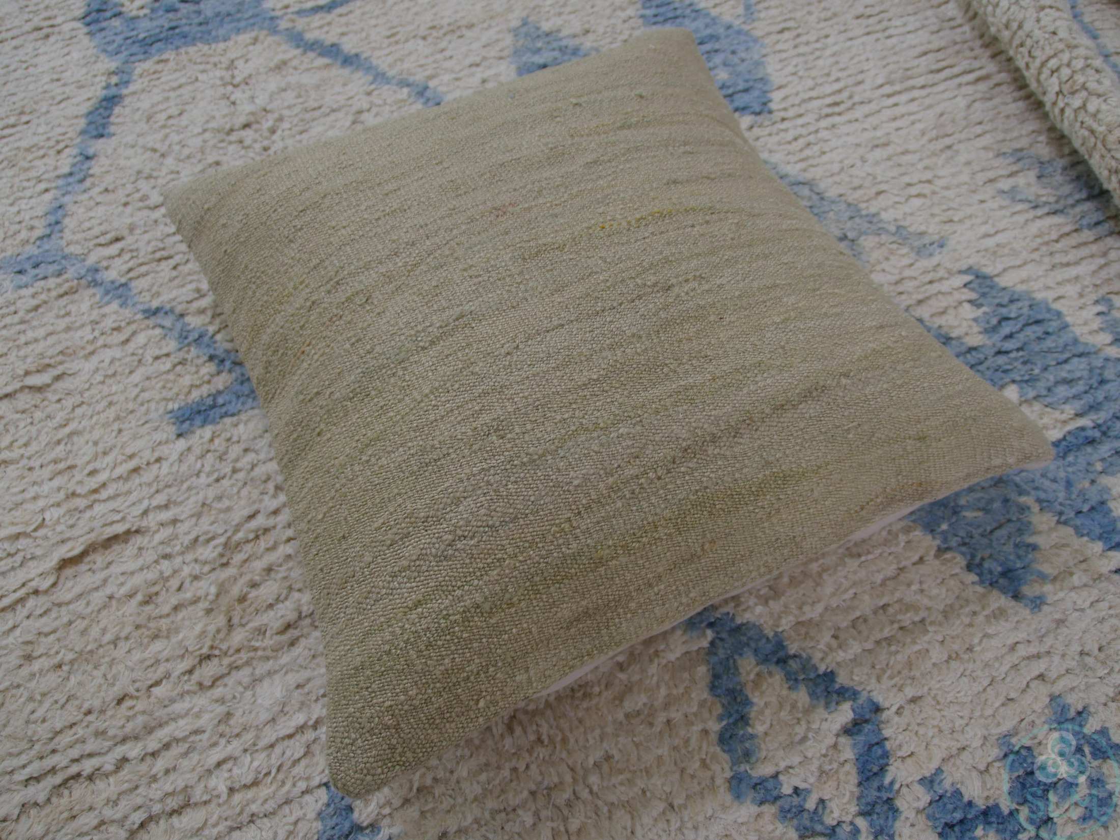 Handmade hemp cotton jutte throw pillow cover