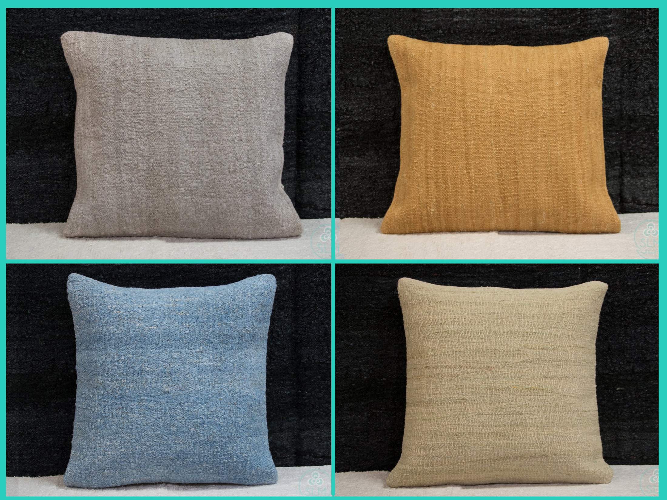 Handwoven Cotton Pillow Case, 20x20 Handmade hemp cotton jutte throw pillow cover