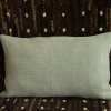 Fall Decor Pastel Green Lumbar Pillow Handmade hemp cotton jutte throw pillow cover
