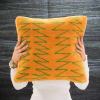 20x20 Orange Kilim Rug Pillow Cover