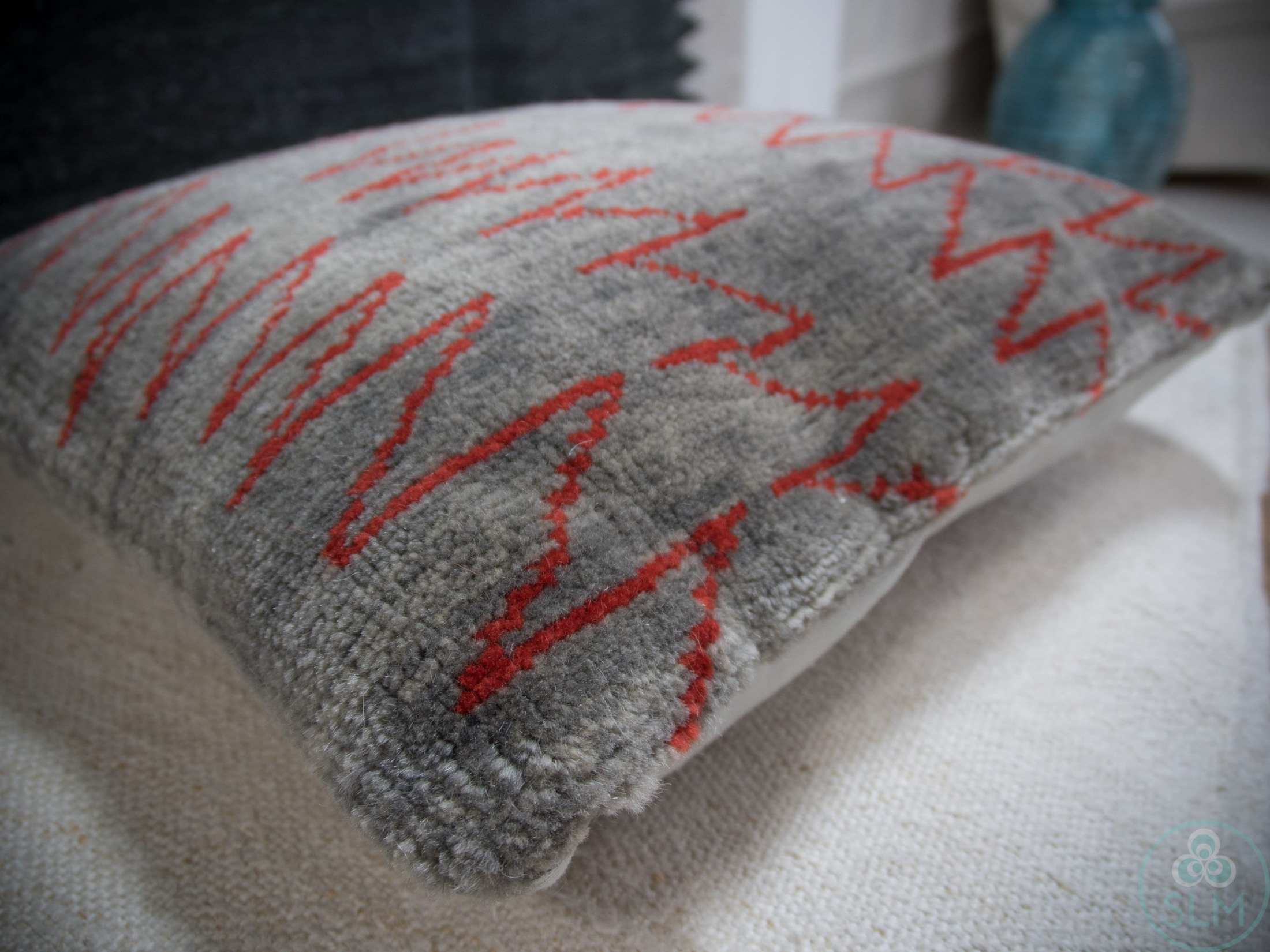 Handmade hemp cotton jutte throw pillow cover