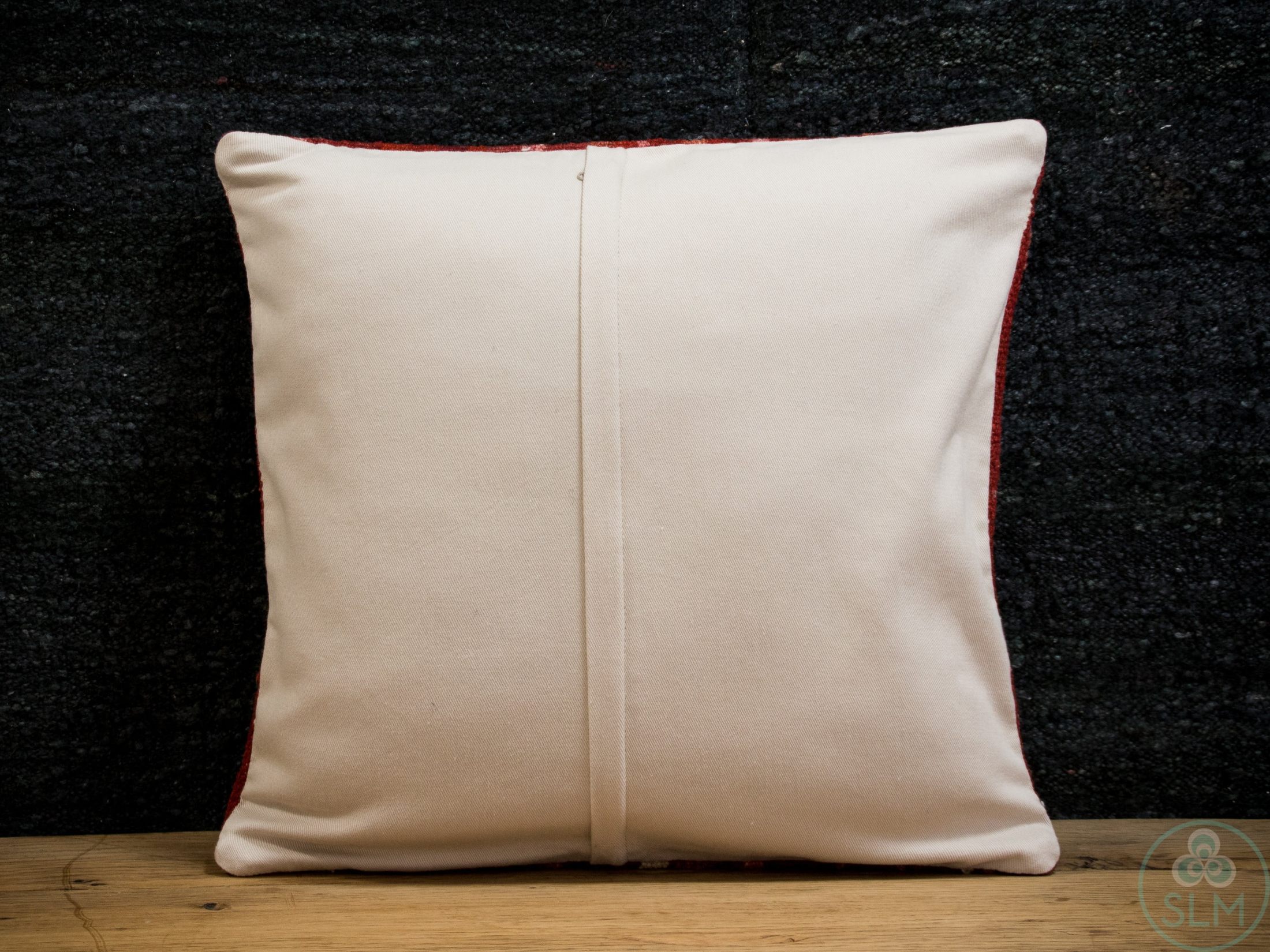 Handwoven Wool Kilim Rug Pillow Cover, Southwestern Style, 20x20, Red-white 17 Handmade hemp cotton jutte throw pillow cover