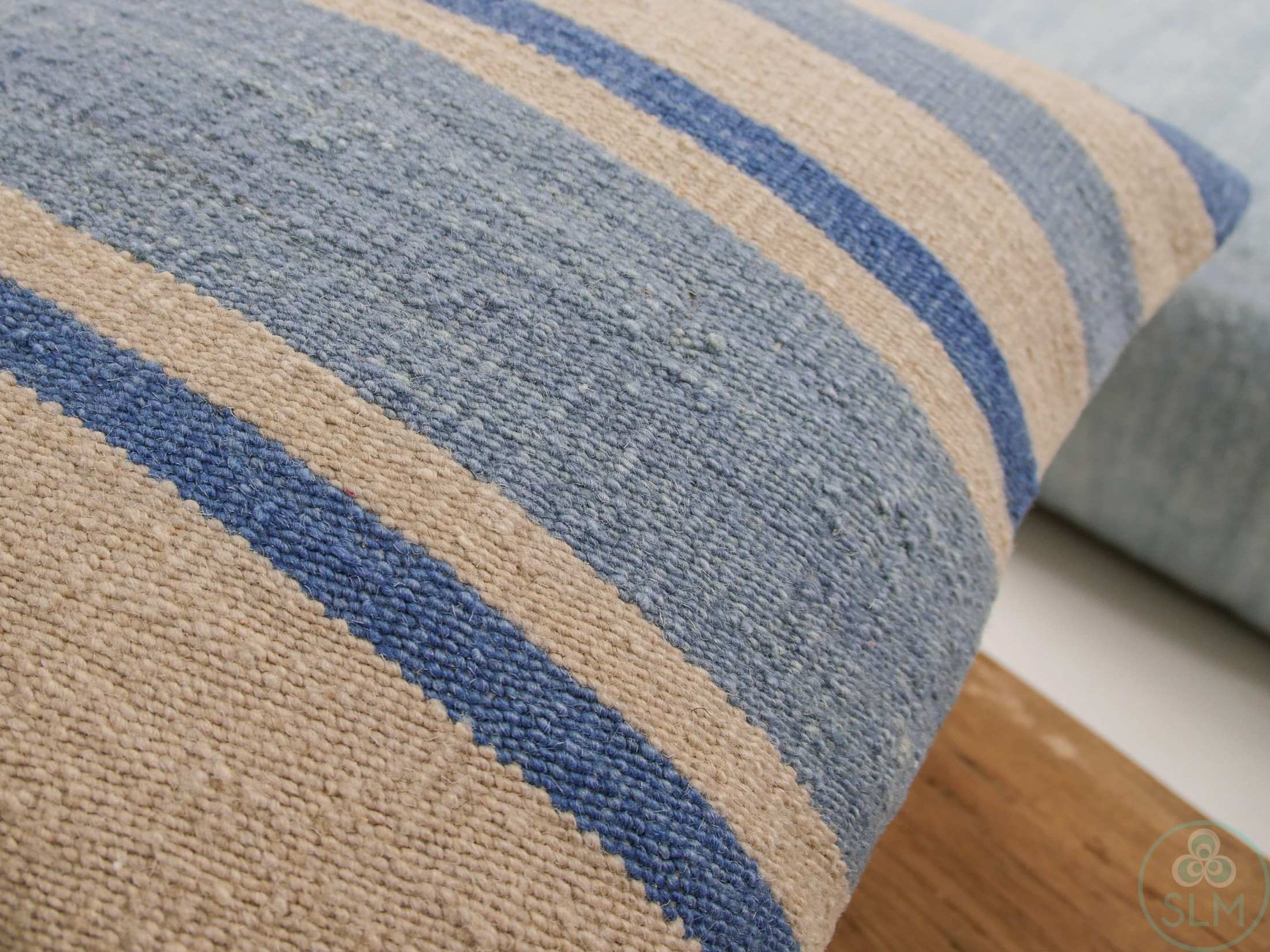 Handmade hemp cotton jutte throw pillow cover