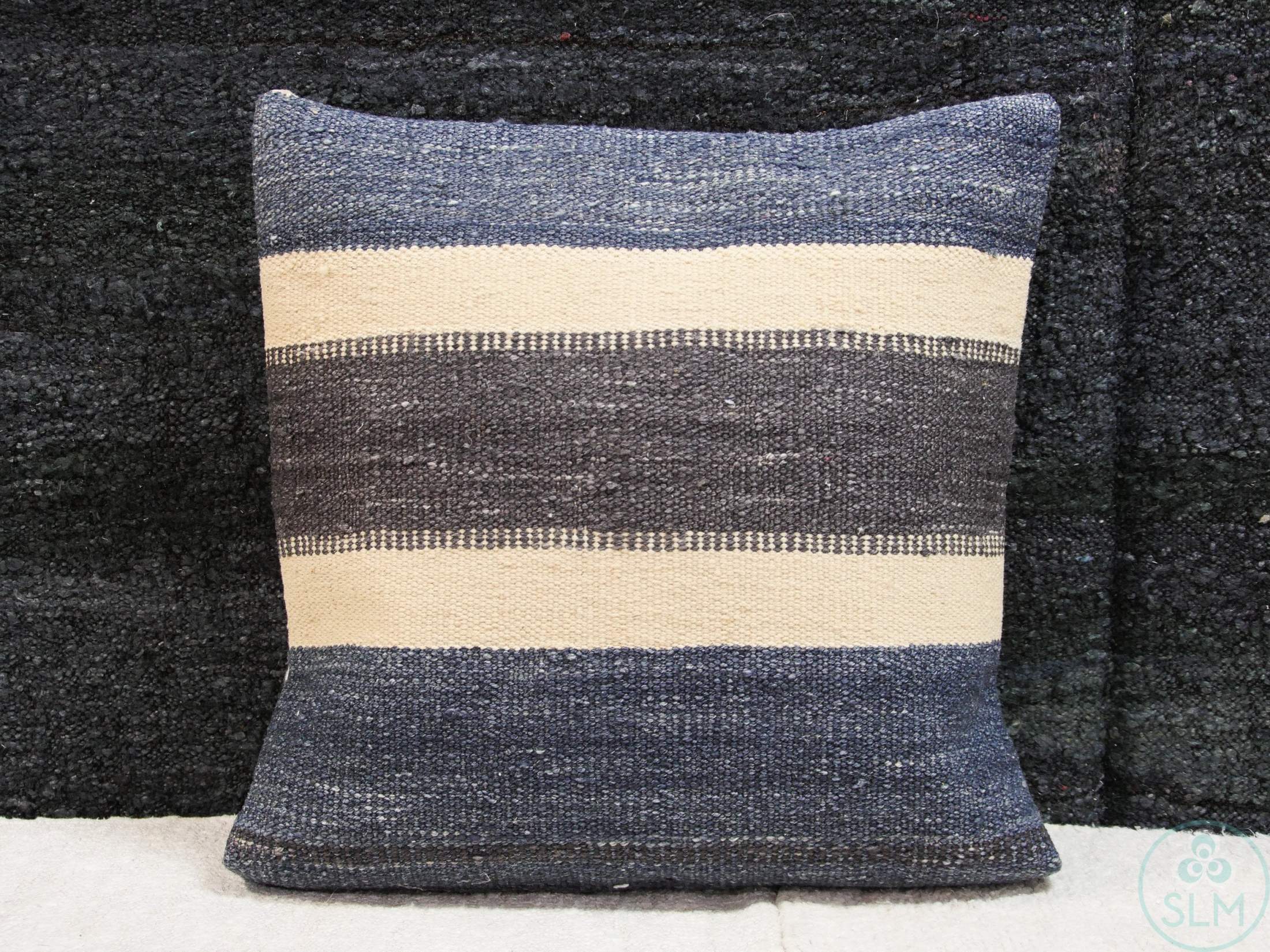 Handmade hemp cotton jutte throw pillow cover