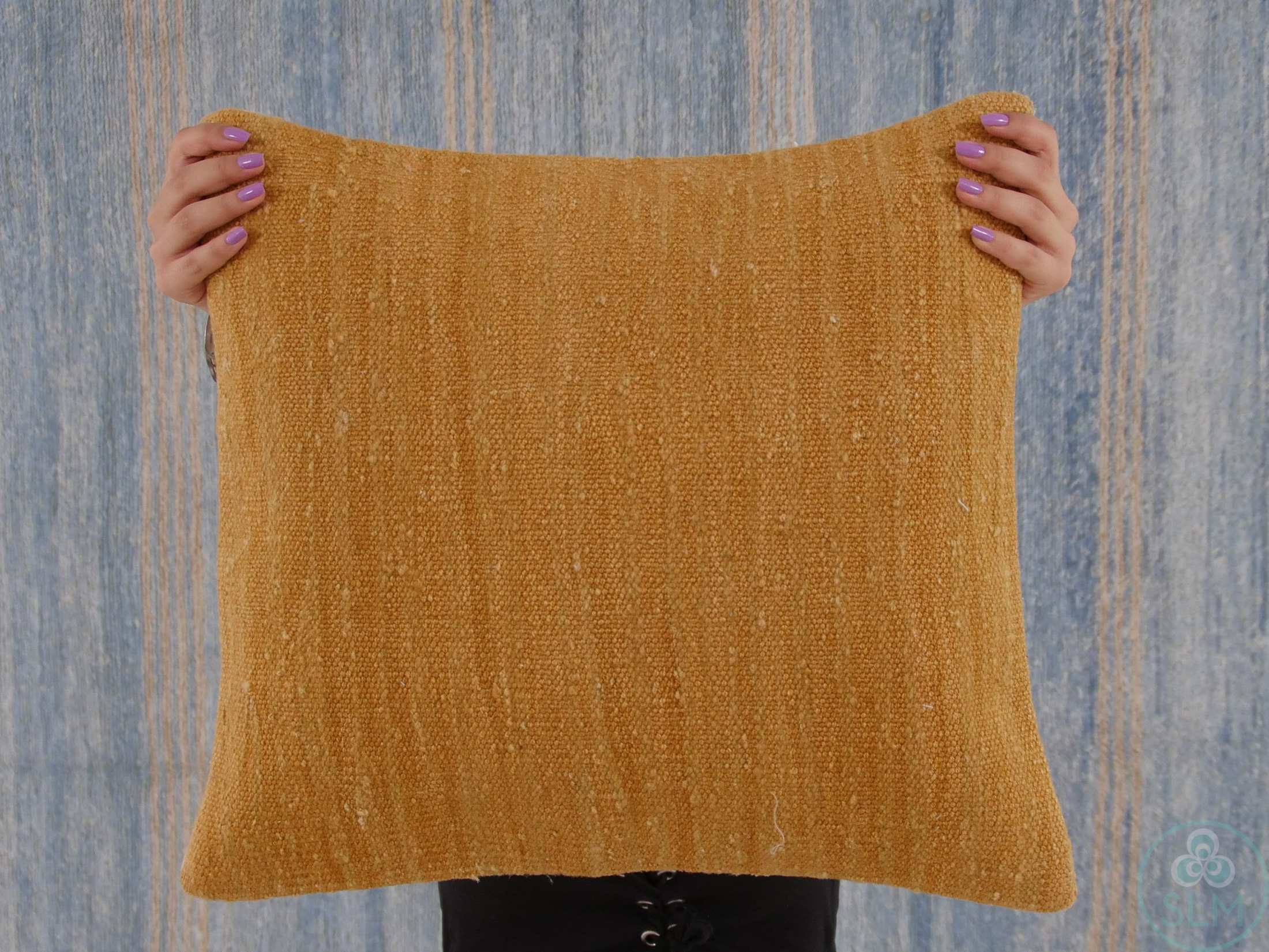 Mustard Color Kilim Pillow Case 20x20