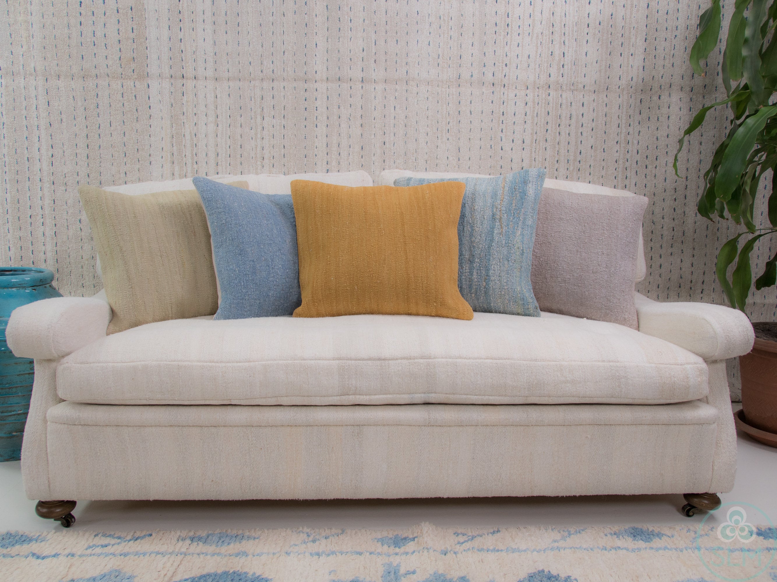 Orange Yellow Mustard Color Kilim Pillow Case 20x20 Handmade Cotton Cover 7 Orange Yellow Mustard Color Kilim Pillow Case 20x20 Handmade Cotton Cover - Image 5