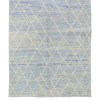 geometric diamond pattern blue rug