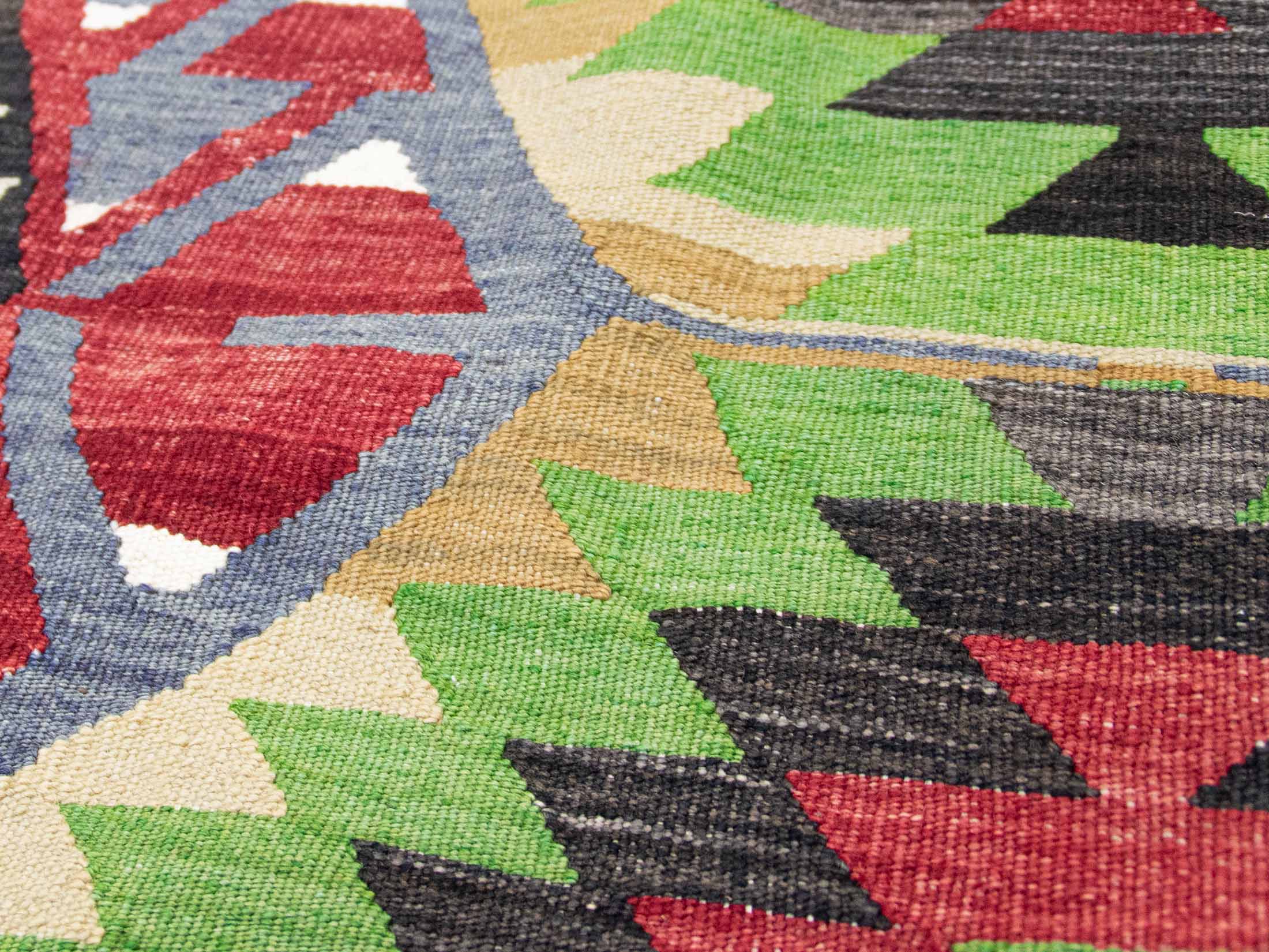 Southwestern Charm: Vintage Anatolian Kilim Rug (Circa 1970)| 5.5x9.5 - ft 170x300 cm | PR455520 5 Geometric Design, Southwestern Style, Multicolor, Vintage Anatolian Wool Kilim Rug
