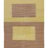 yellow brown geometric kilim handwoven old yarn
