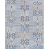 anatolian archaic pattern modern kilim blue