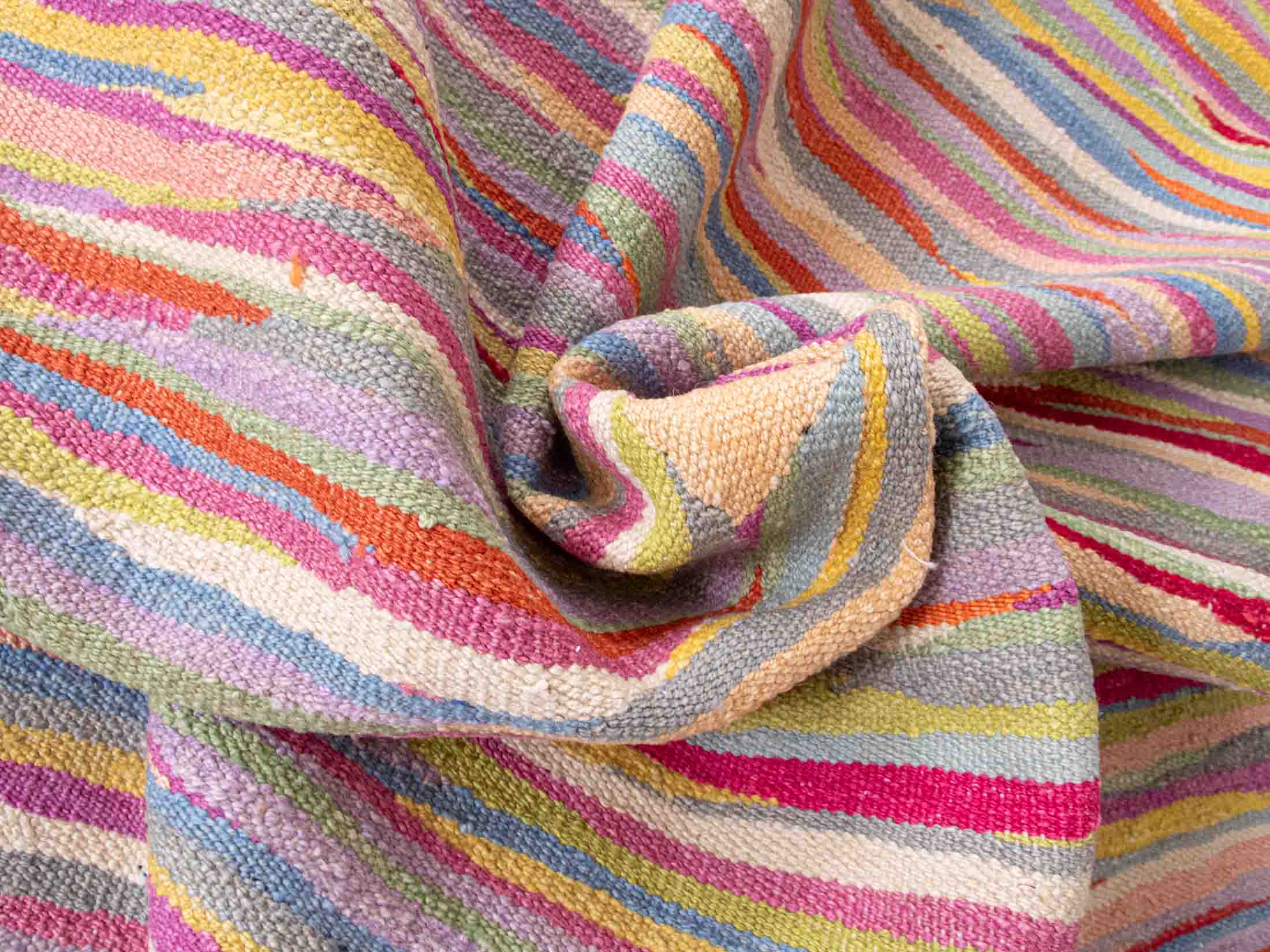 rainbow color handwoven kilim rug