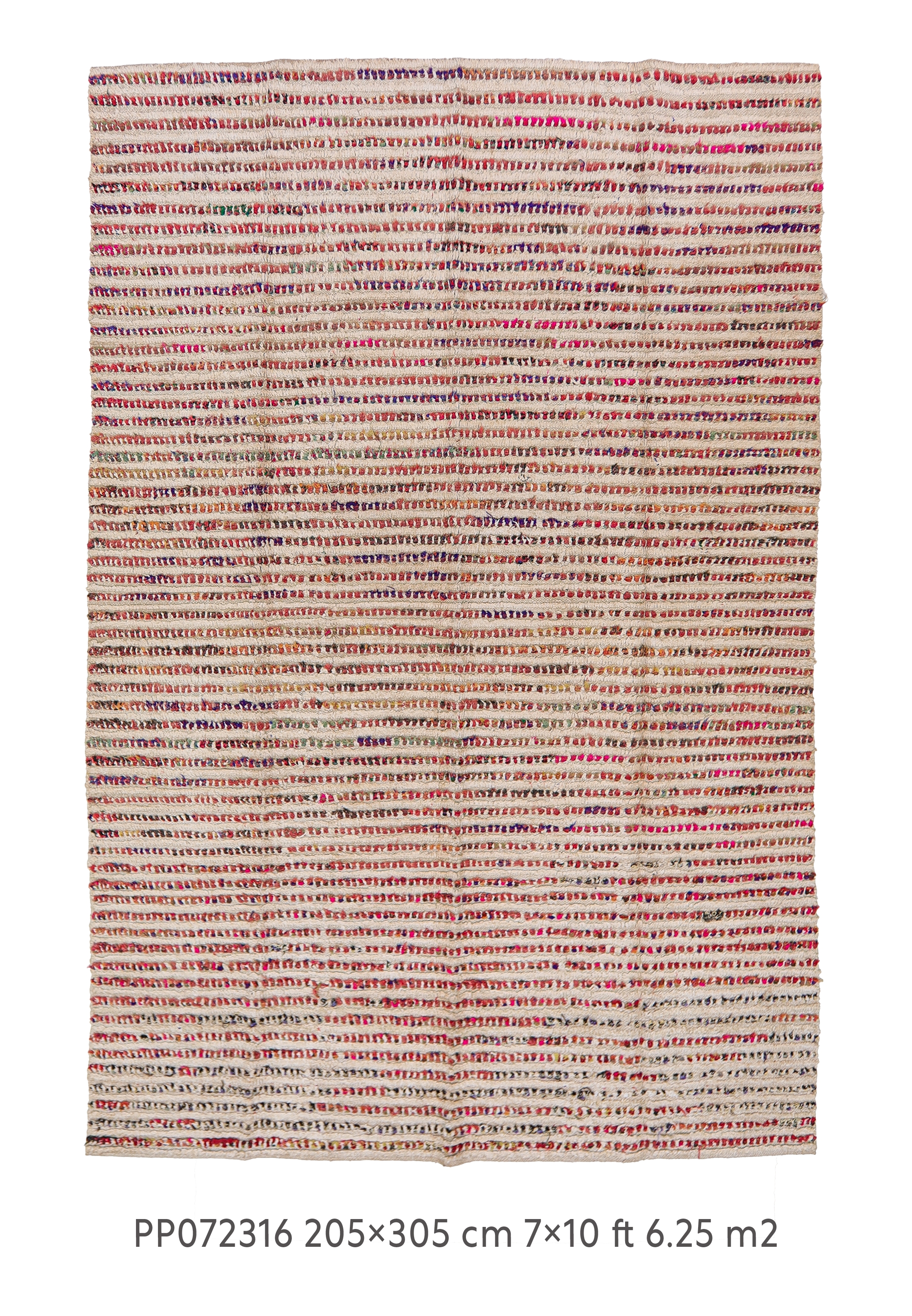 Handwoven Upcycled Striped Hemp Rug Red Purple color tones | 205x305 cm 7x10 ft | PP072316 3 striped hemp alrge area rug red hues