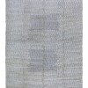 Handwoven Upcycled Hemp Rug with Subtle Square and Stripe Design Blue Beige color | 264x352 cm 8'8x11'7 ft | PP097719 2 blue beige high pile pompom rug
