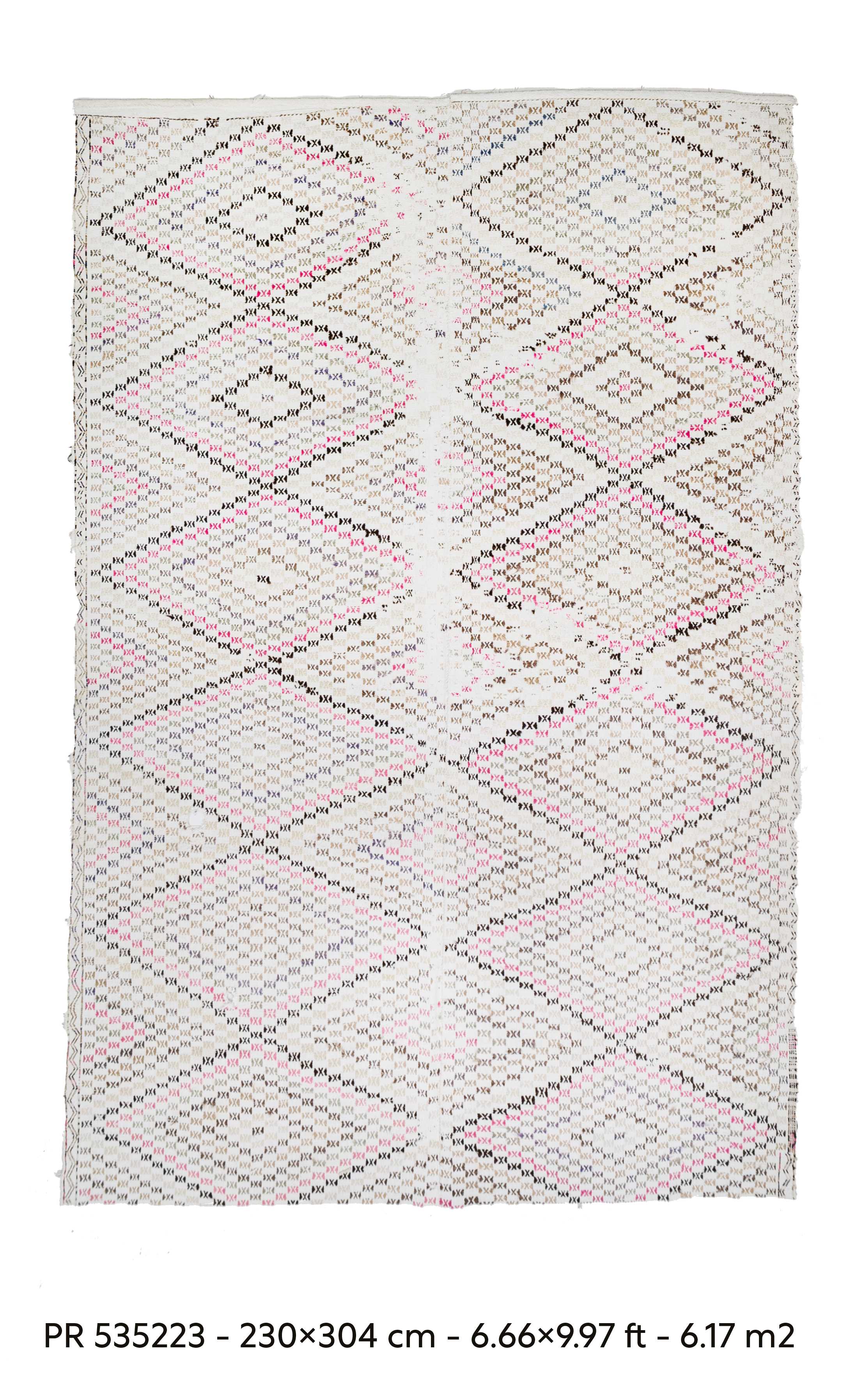 Turkish Cotton Kilim Rug Vibrant Color Adana Kilim