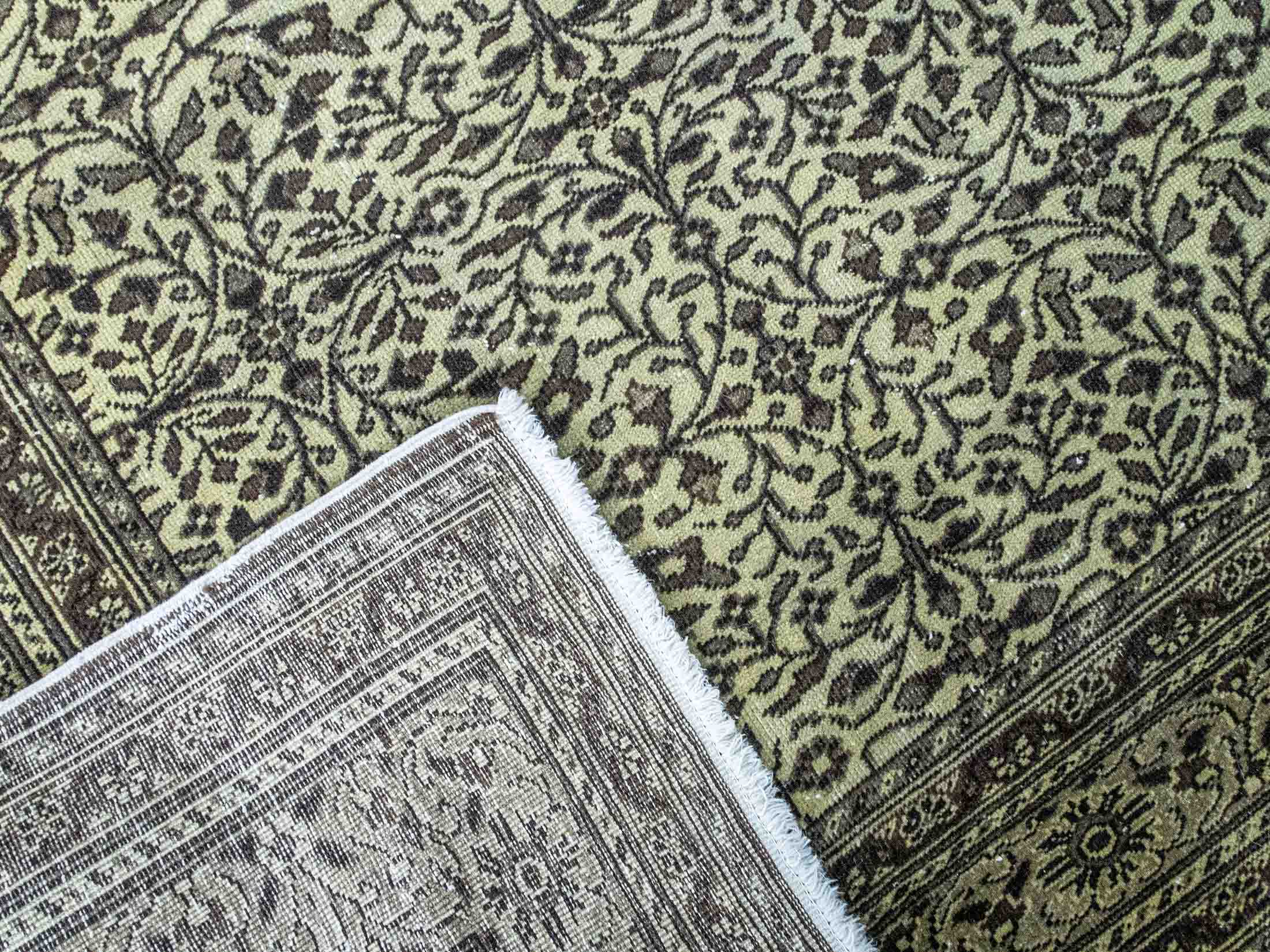 floral pattern cream beige vintage rug