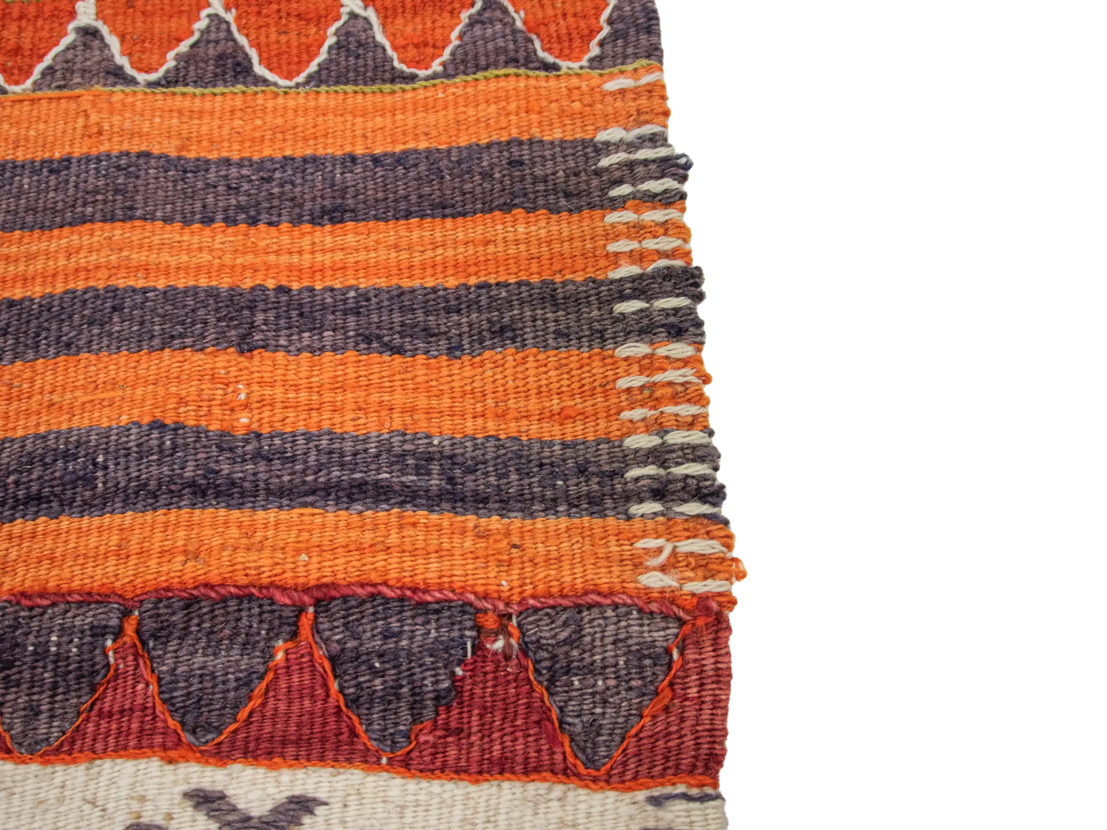 Vintage Anatolian Kilim Runner with Stripes | 3x10 ft 92x306 cm | PR157414 8 anatolian vintage wool kilim runner striped