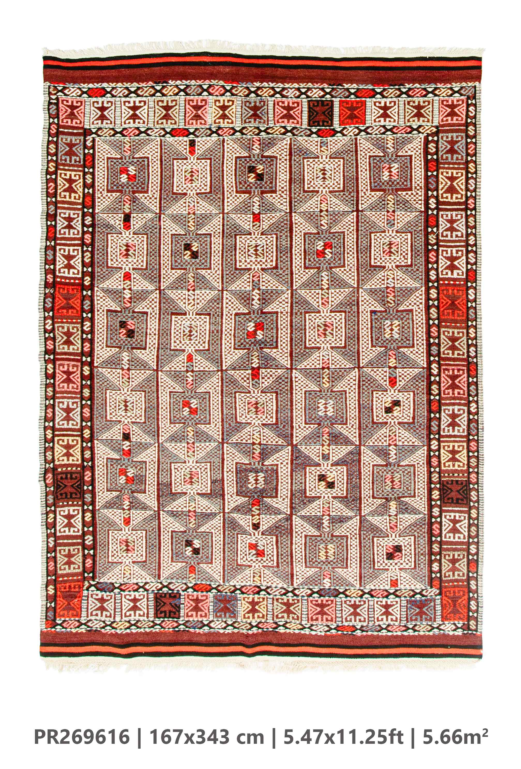 geometrici pattern vintage jejim kilim rug