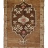 brown floral vintage medallion rug