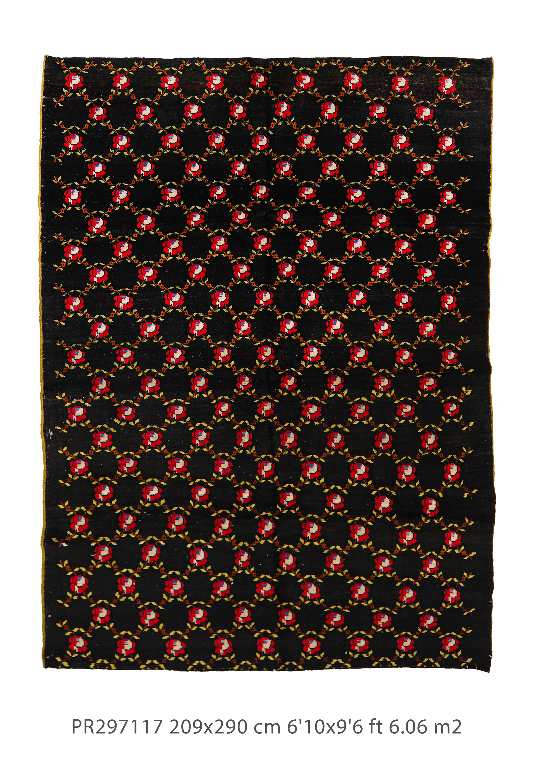 vintage checkered rose rug!